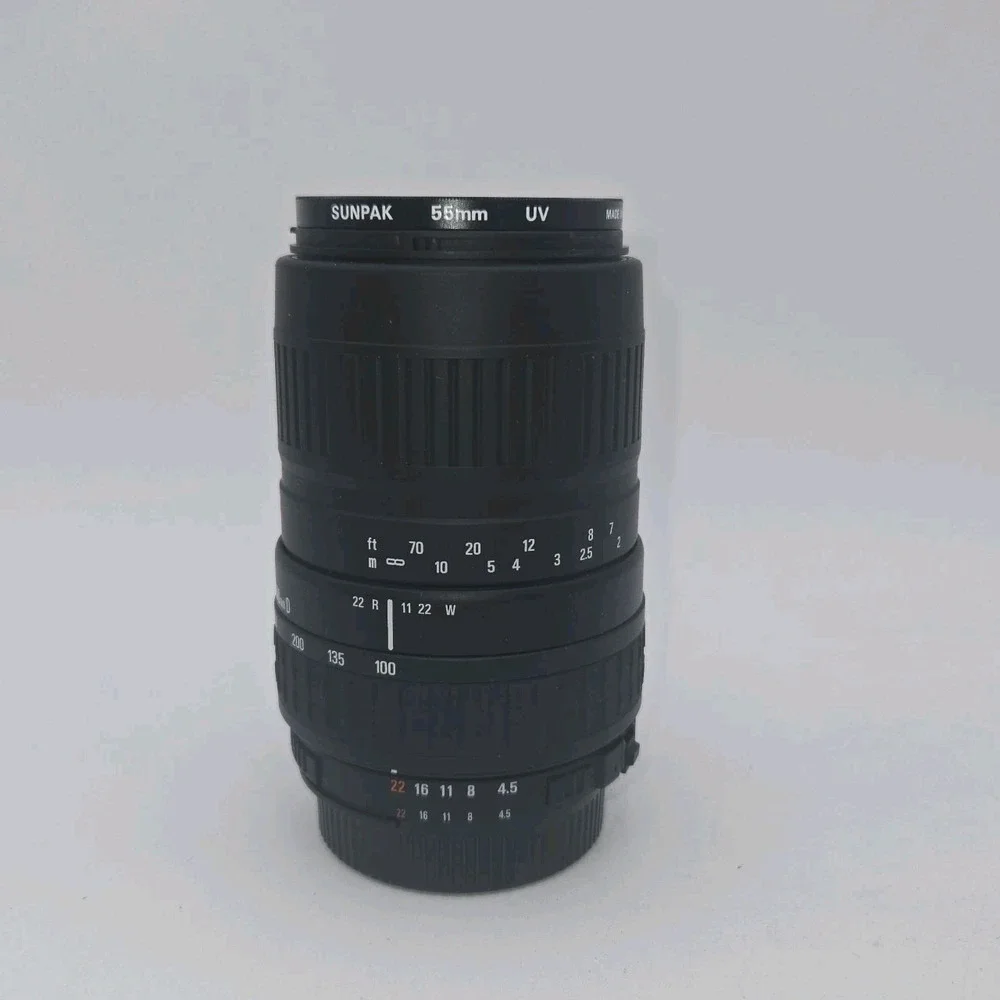 Nikon N65 35mm SLR Camera Kit 2‎ Sigma Zoom Lenses Filters Bag Box Manuals AS IS